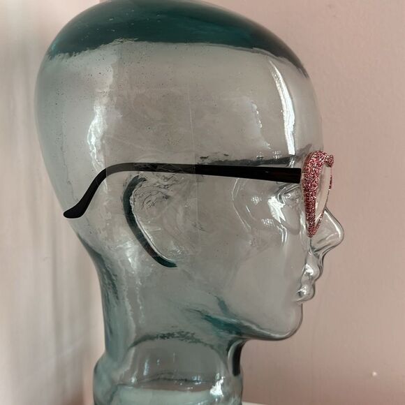 Glitter Fun Sunglasses Pink Hearts Valentines Day - Picture 2 of 2